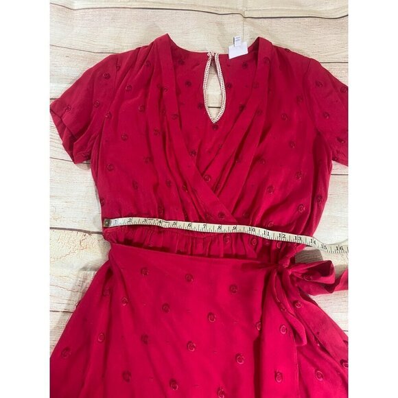 Anthropologie Women's Wrap Pink/Red Bohemian Romper - Small - Picture 10 of 13